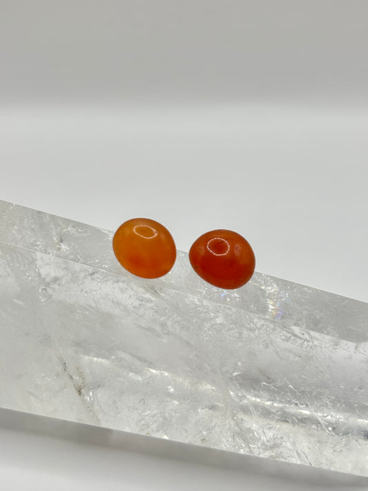 Carnelian stud earrings