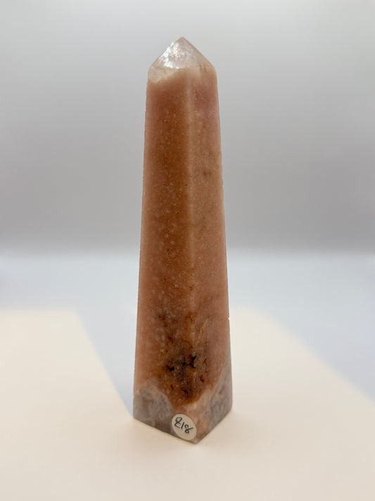 Tall pink amethyst tower
