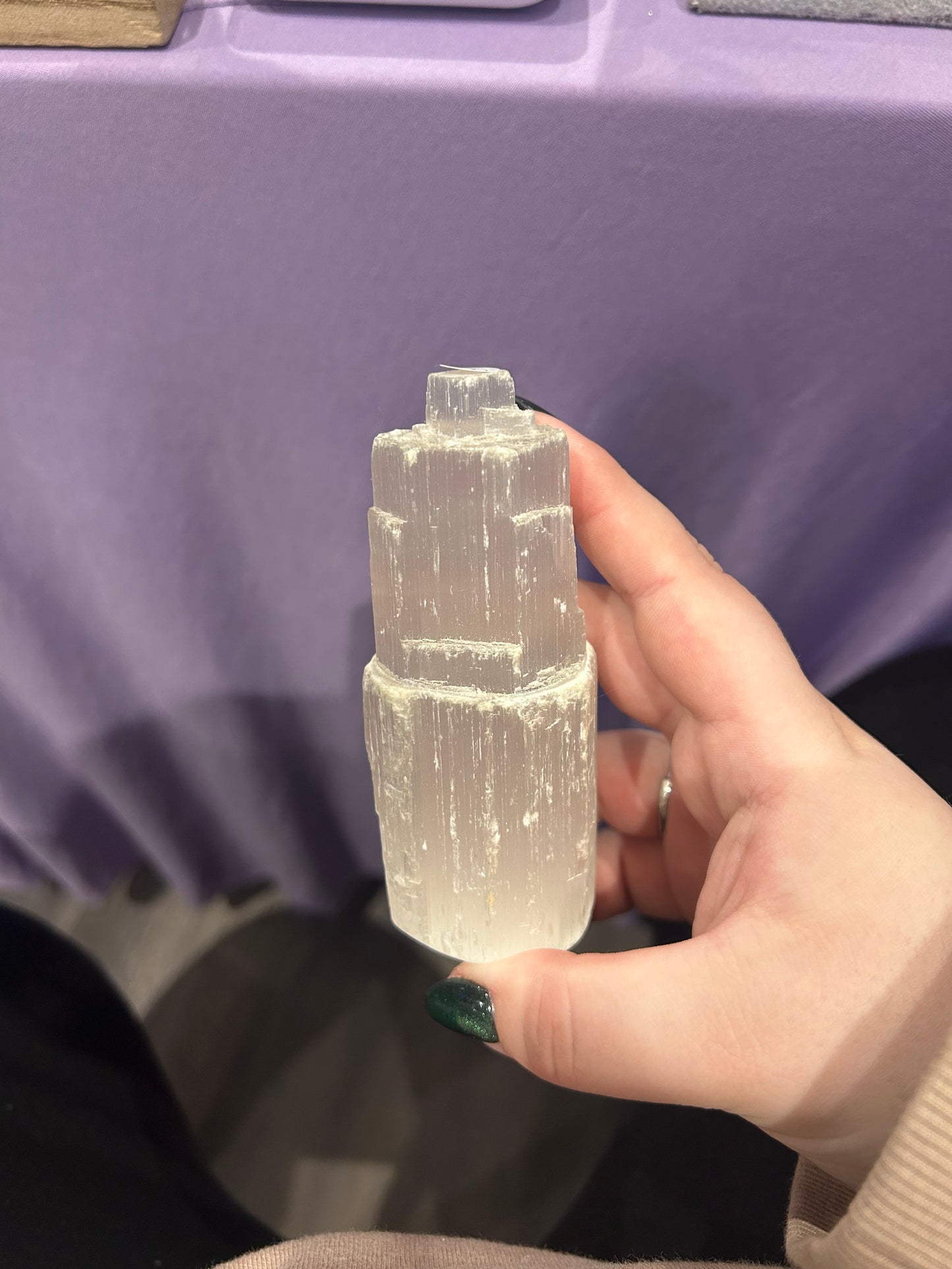 Satin spar raw tower