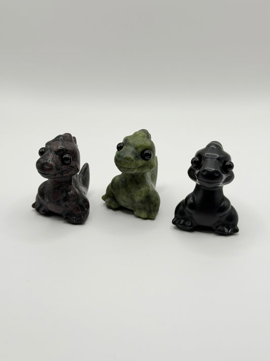 Dinosaur carvings