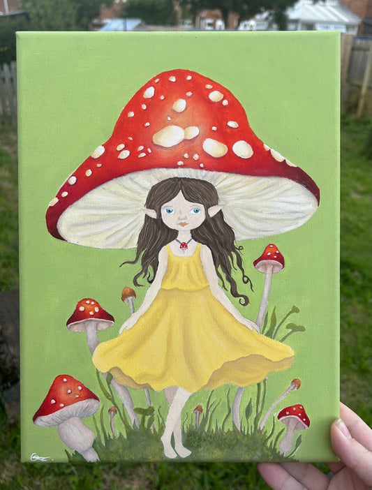 Mushroom Fairy Painting