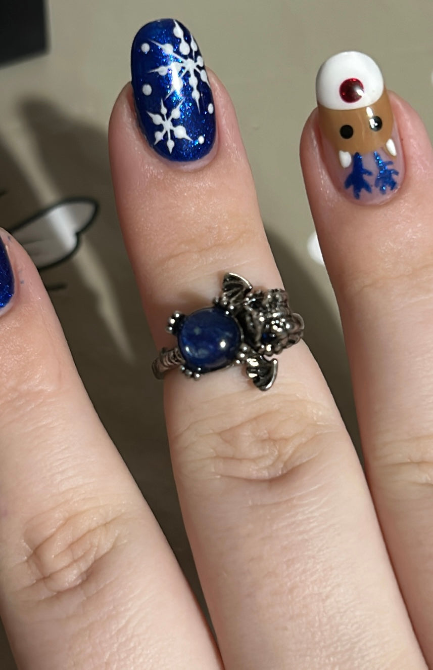 Kyanite baby dragon ring