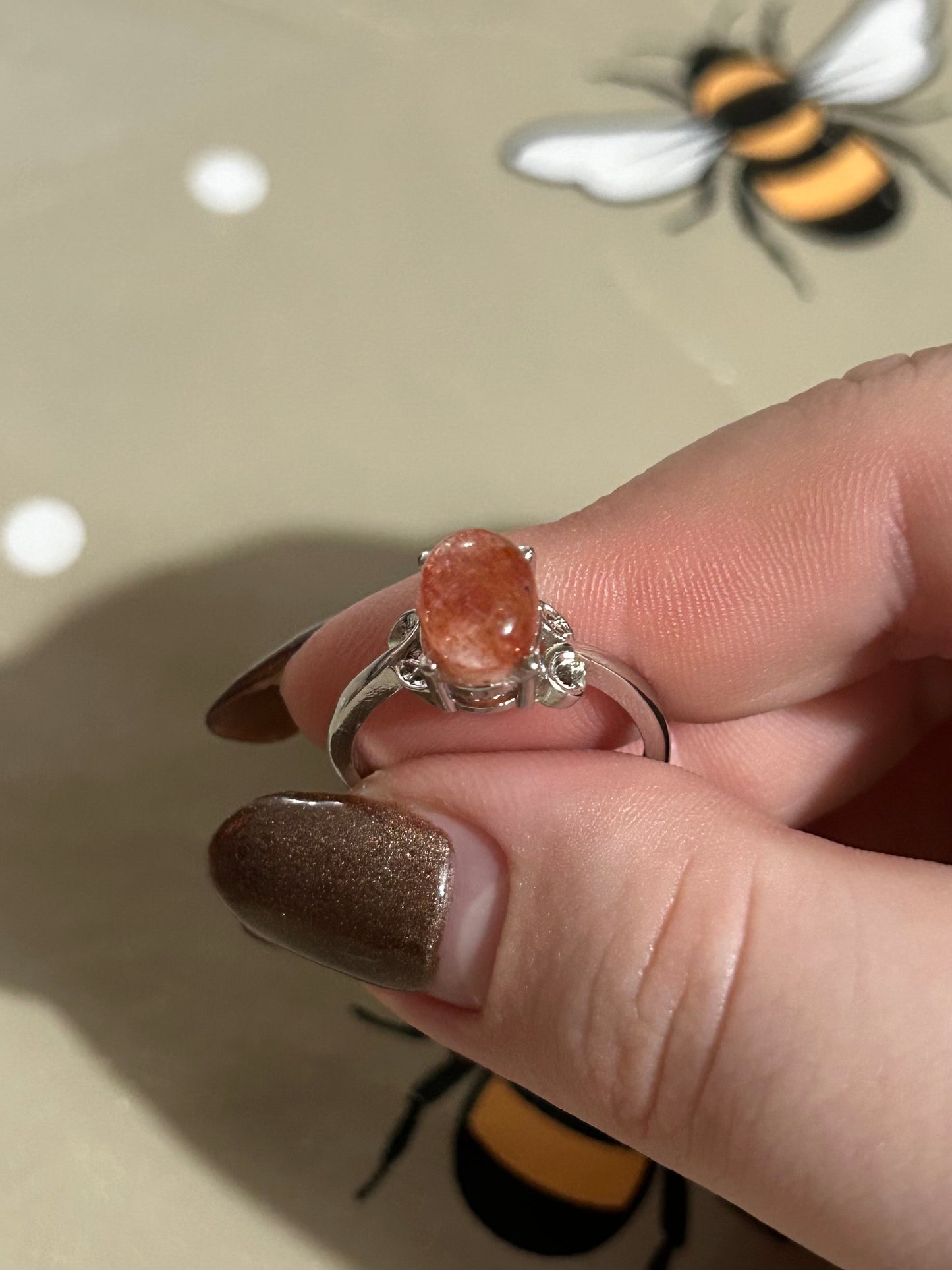 Sunstone adjustable ring