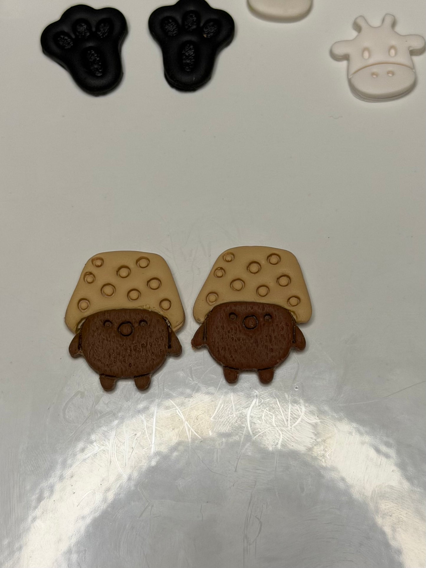 Mushroom people earrings