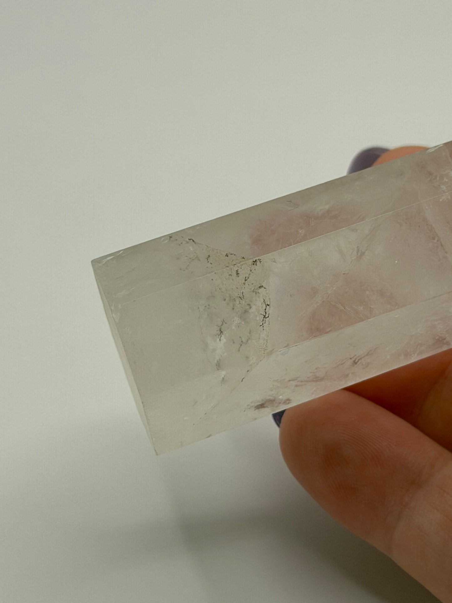 Clear quartz tower