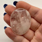 Pale rose quartz palm