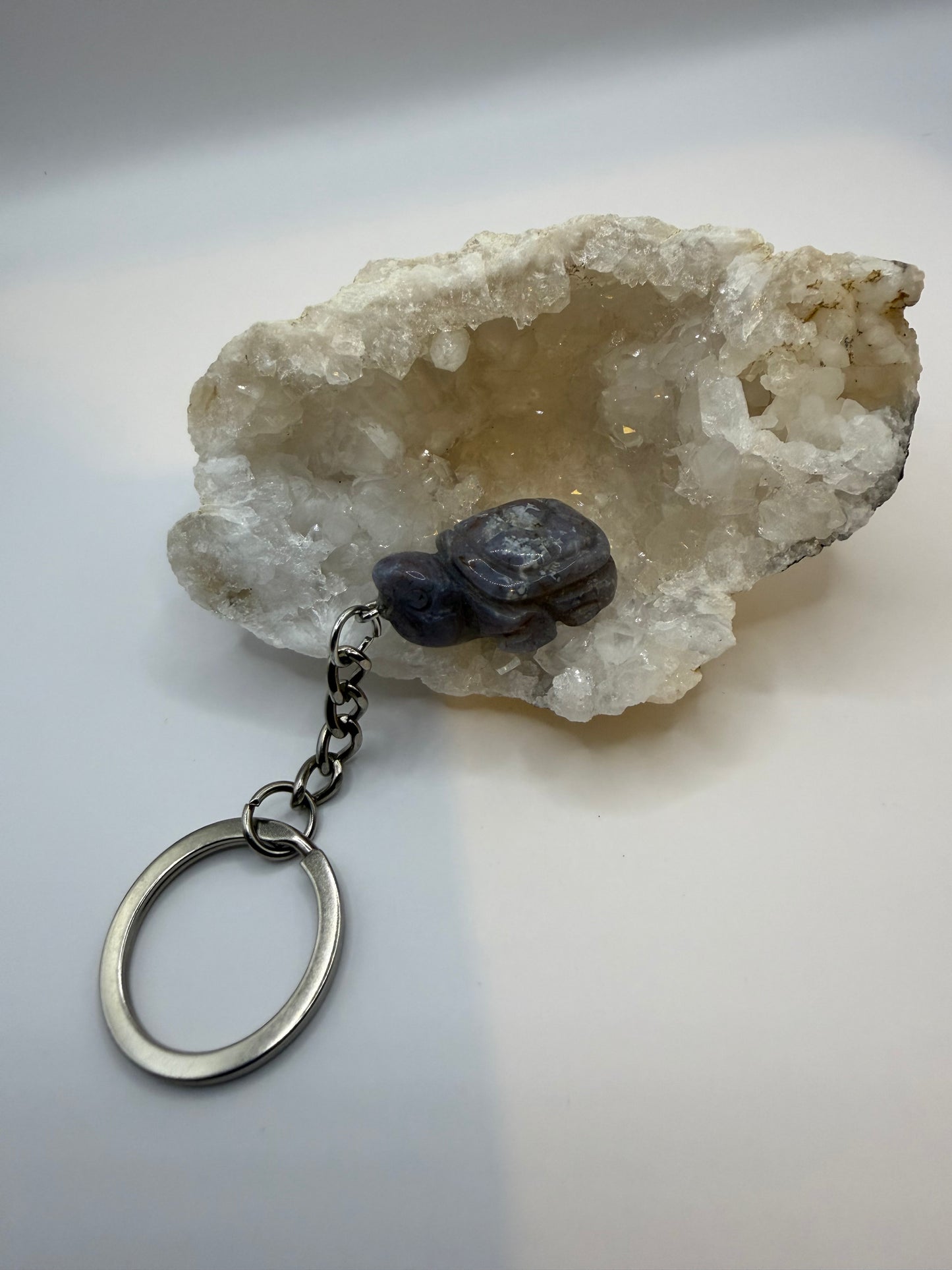 Ocean jasper turtle keyring