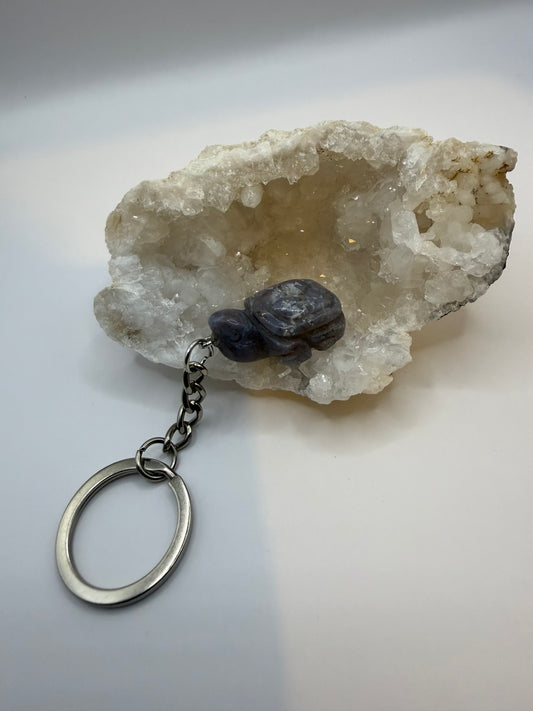 Ocean jasper turtle keyring