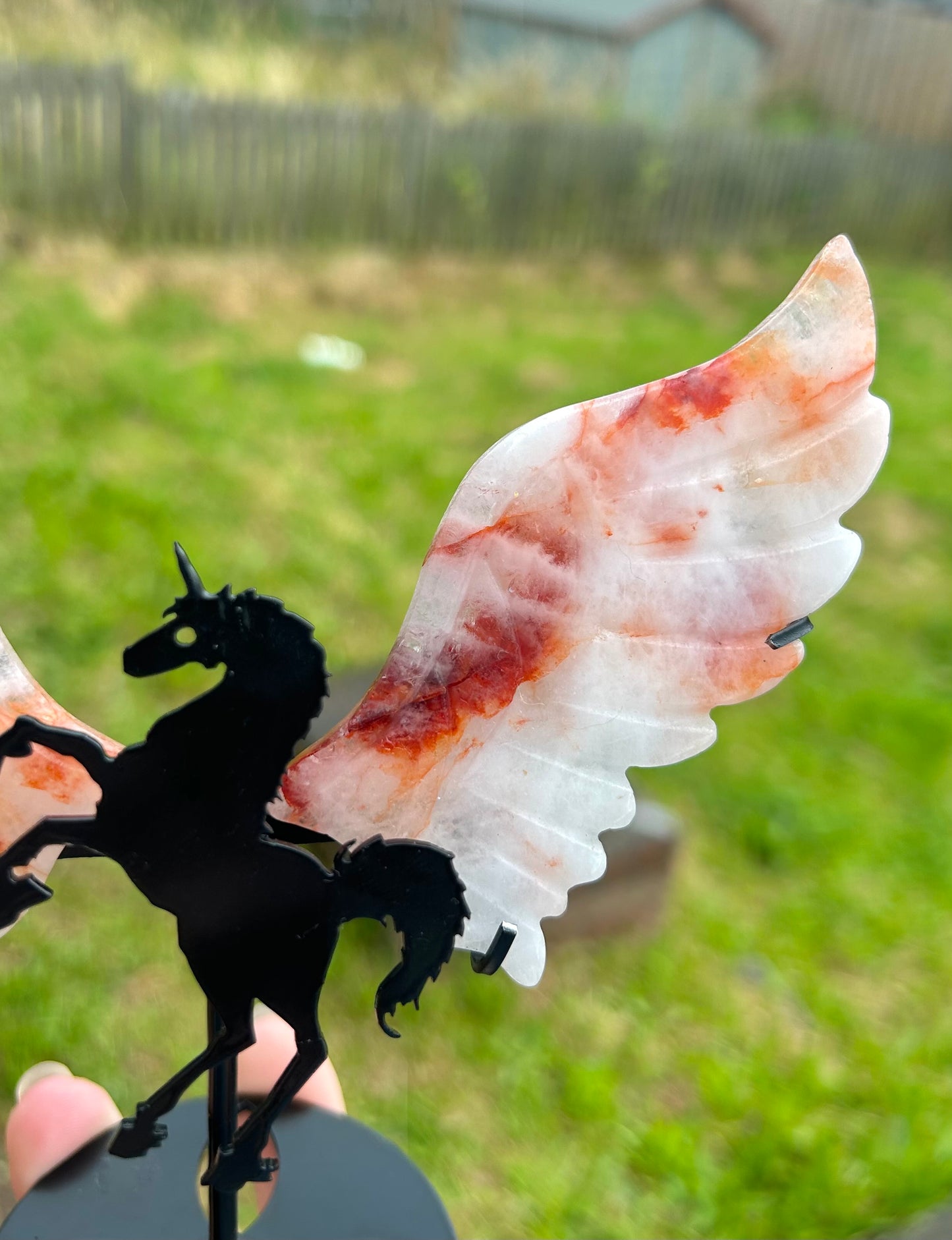 Fire quartz unicorn wings