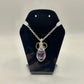 Feathered fluorite pendant