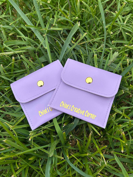 Faux leather jewellery pouch