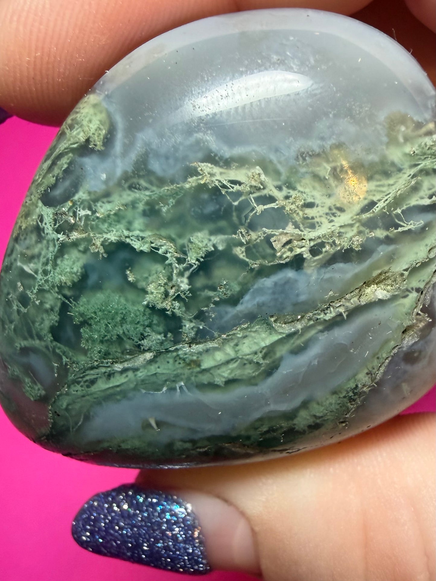 Moss agate freeform