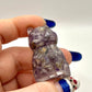 Amethyst resin cat sculpture
