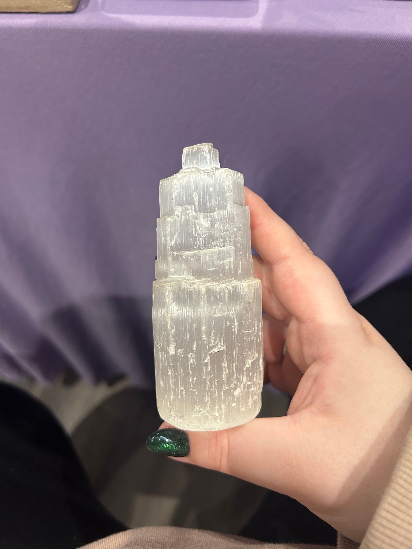 Satin spar raw tower