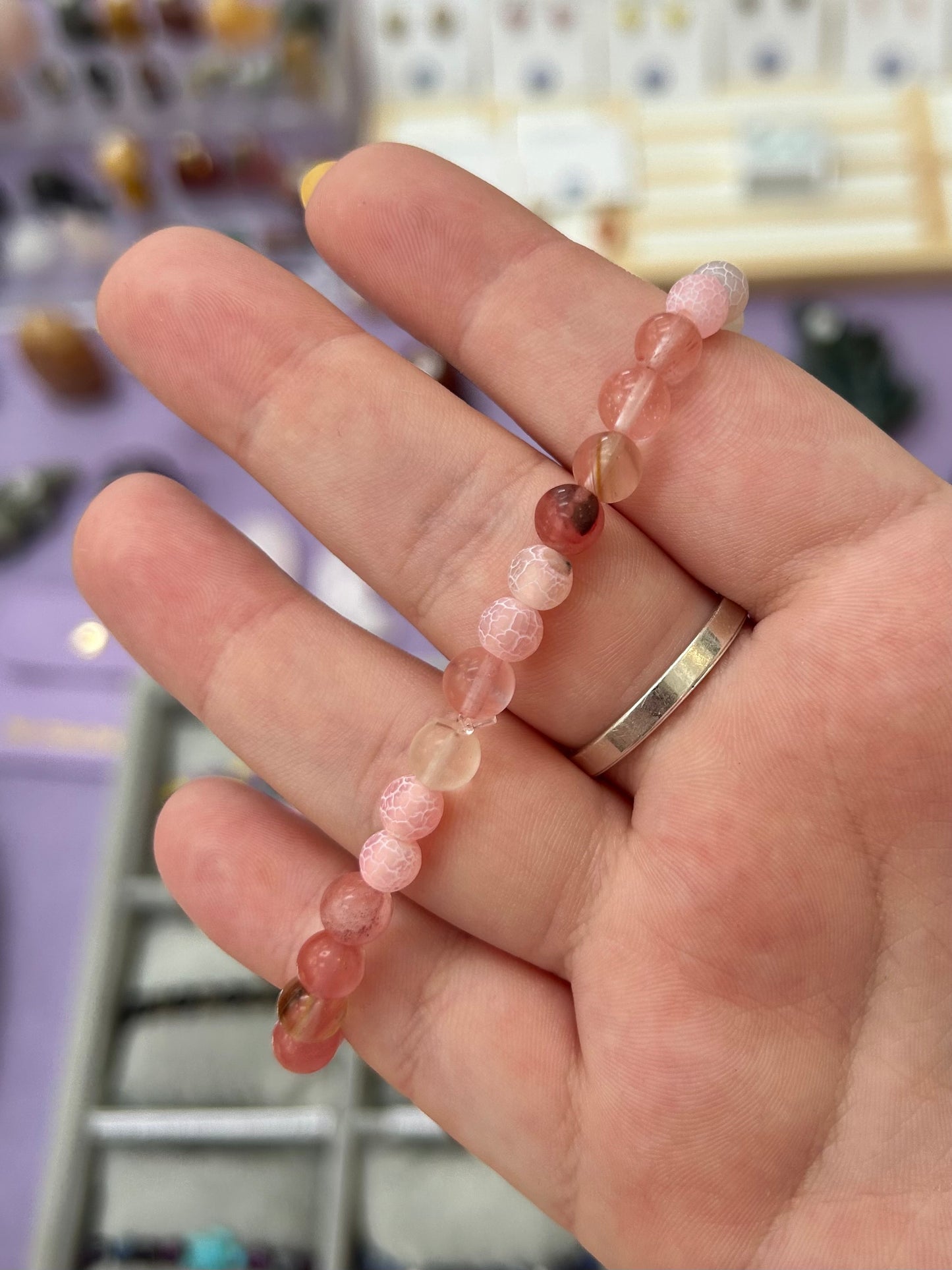 Smelting quartz x dragon vein agate bracelet