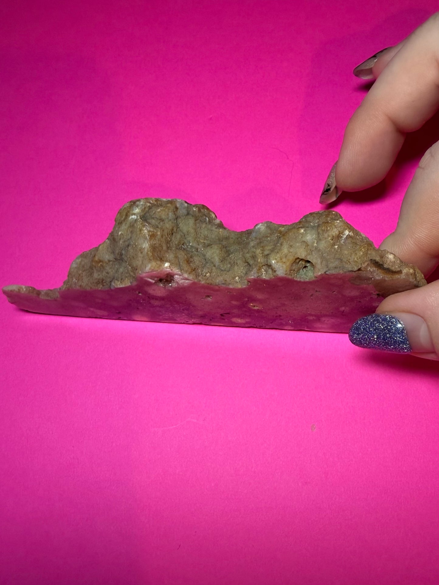 Raw pink amethyst free form