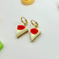 Strawberry cheesecake earrings