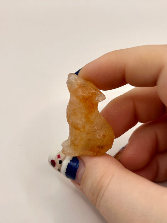 Fire quartz wolf