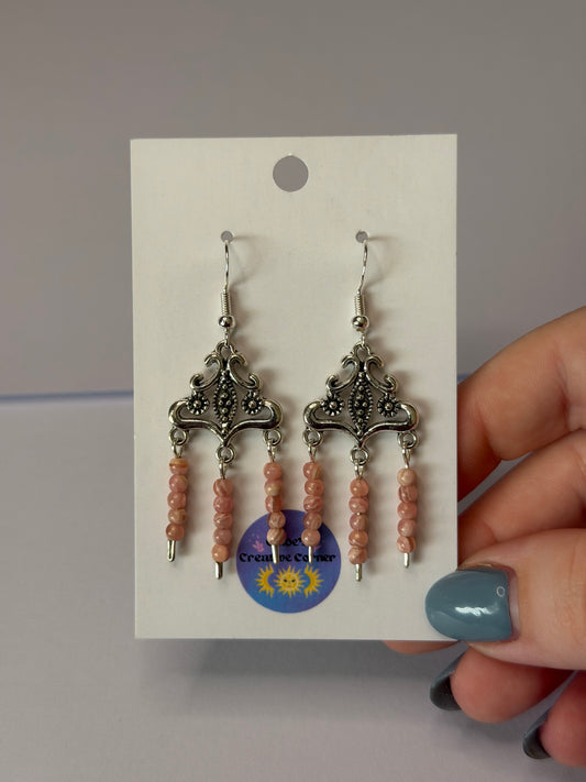 Rhodochrosite Earrings