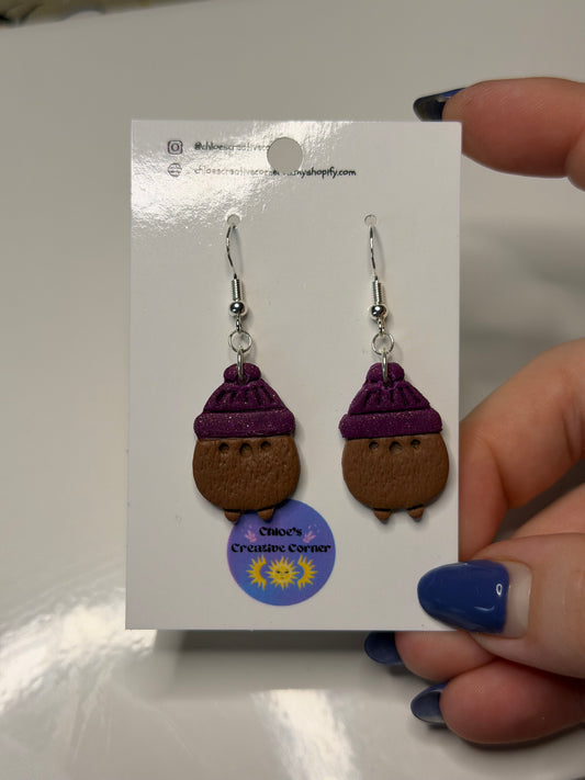 Mushroom people earrings