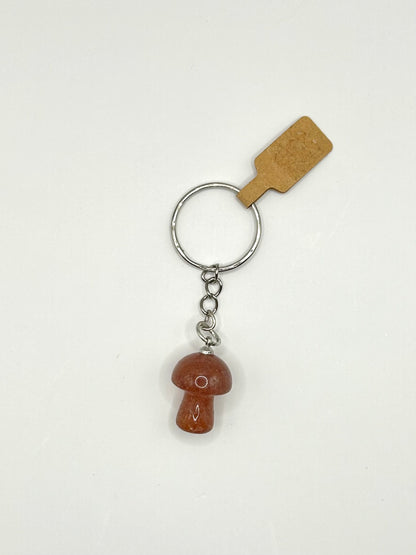 Crystal mushroom keyrings