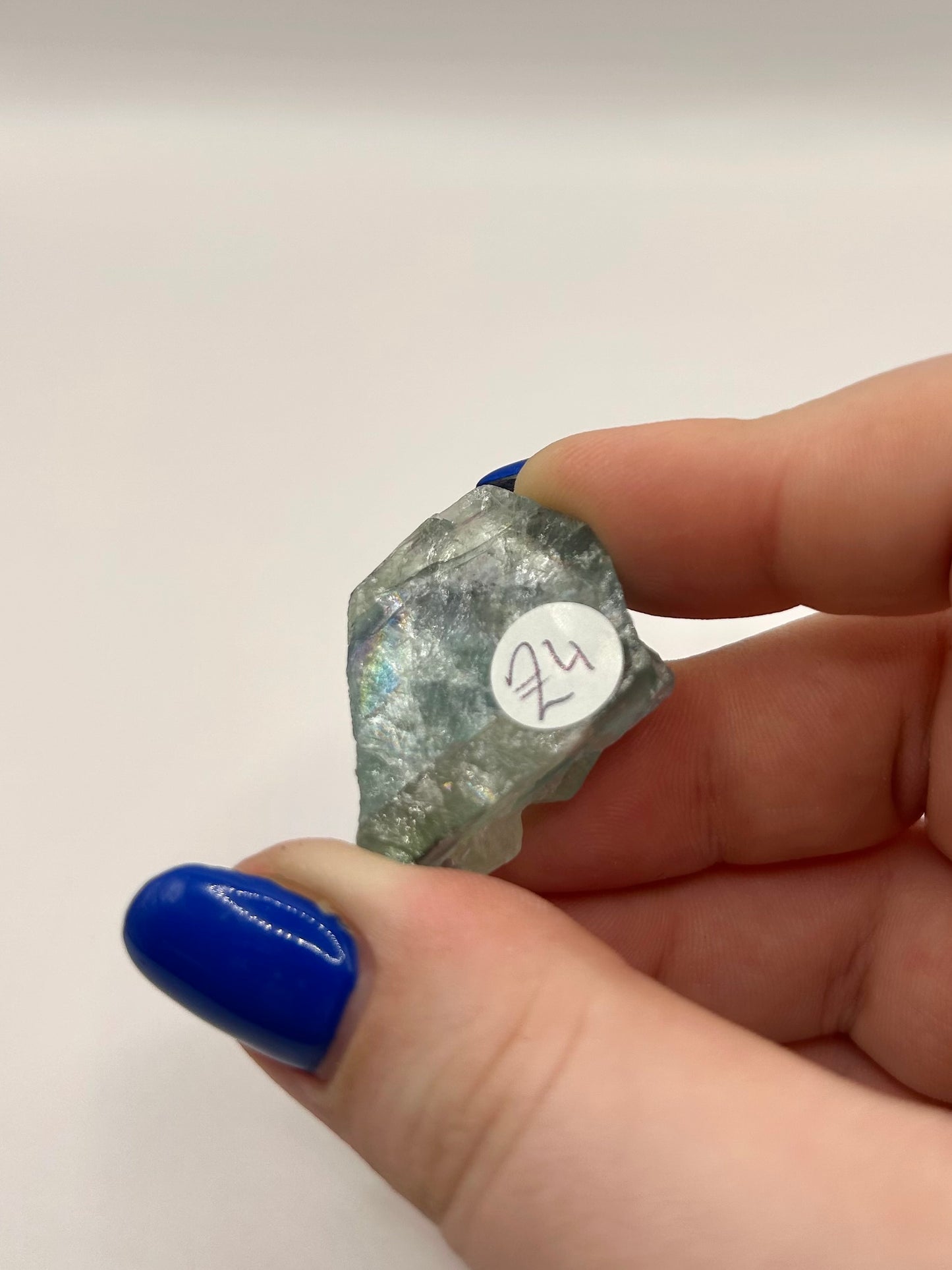 Raw rainbowy fluorite chunk