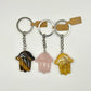 Crystal hamsa hand keyrings