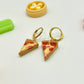 Pepperoni pizza earrings