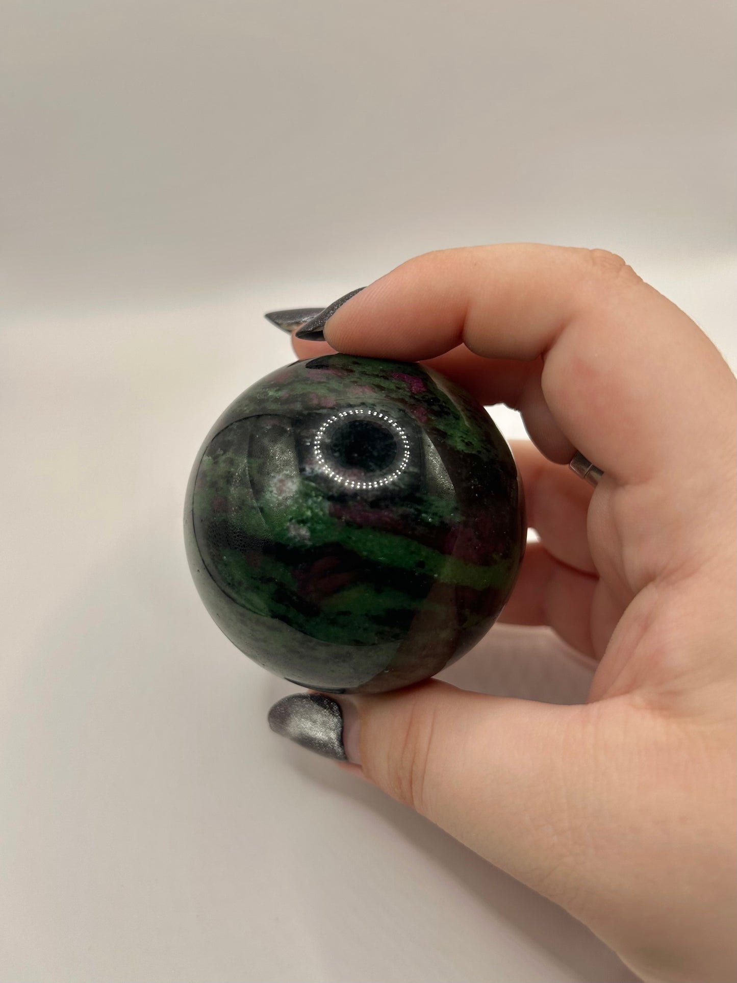 Ruby in zozite sphere