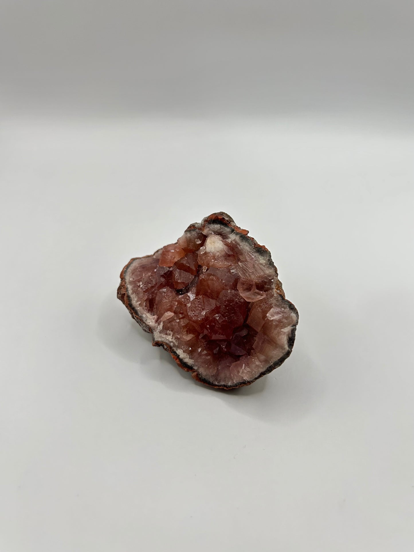 Pink amethyst geode
