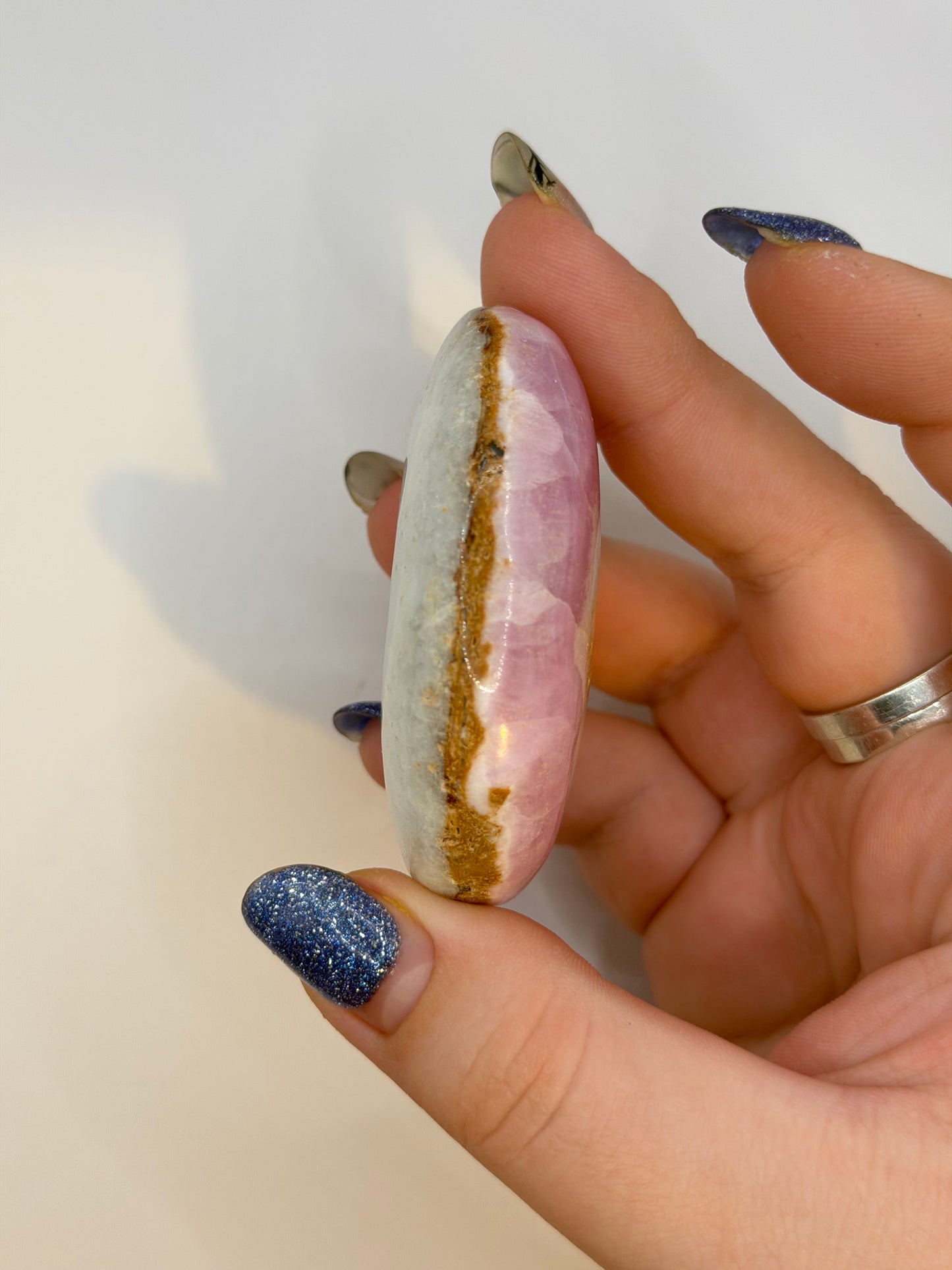 Pink aragonite palmstones