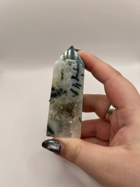 Moss agate tower