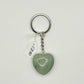 Crystal heart keyrings