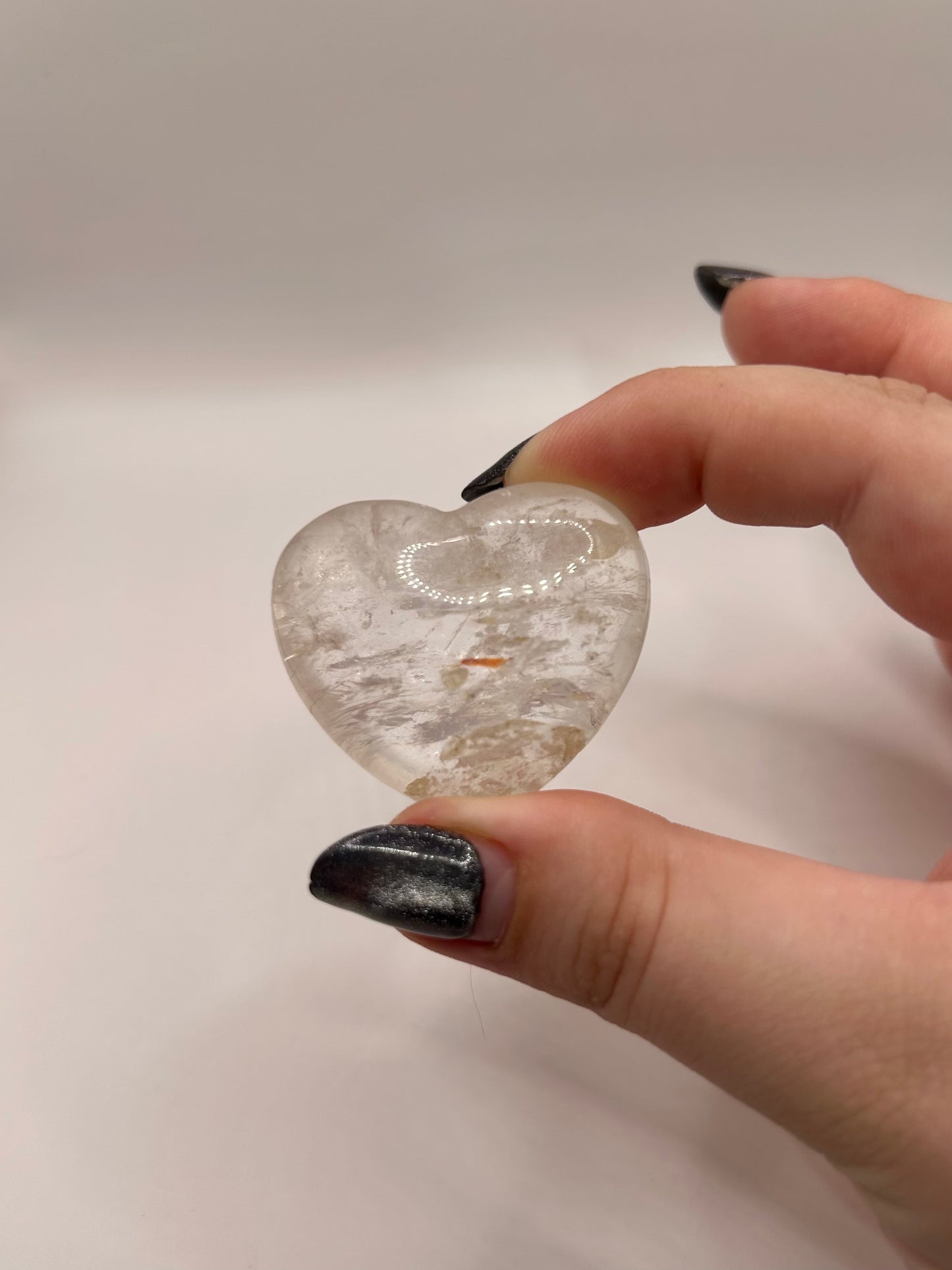 Clear quartz heart