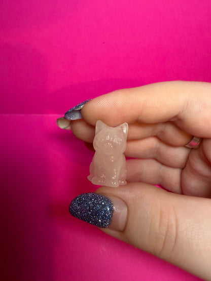 Crystal Cat carvings