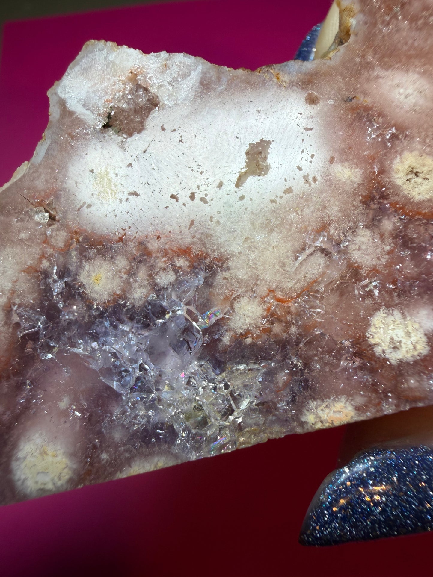 Raw pink amethyst free form