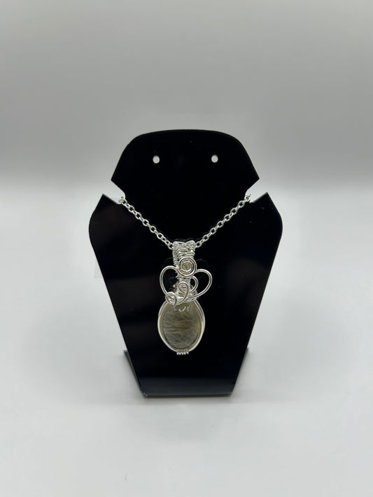 Golden rutile pendant