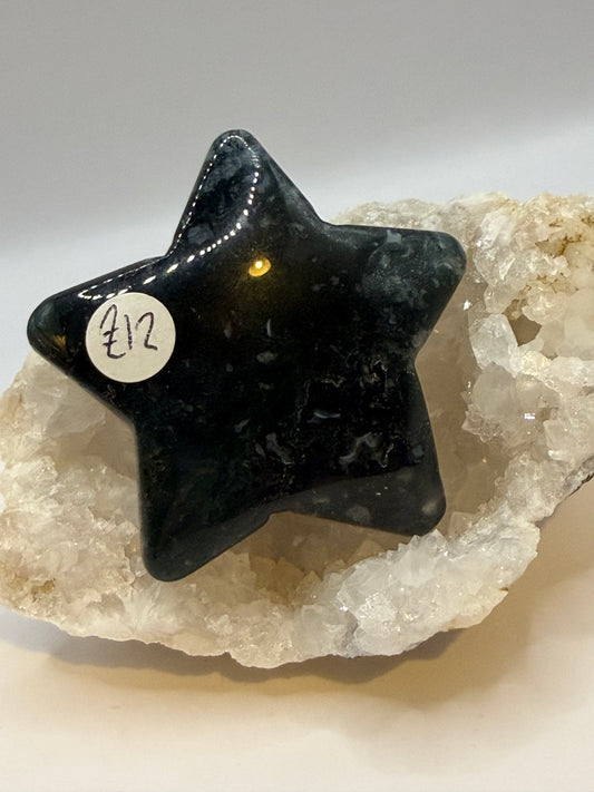Moss agate star