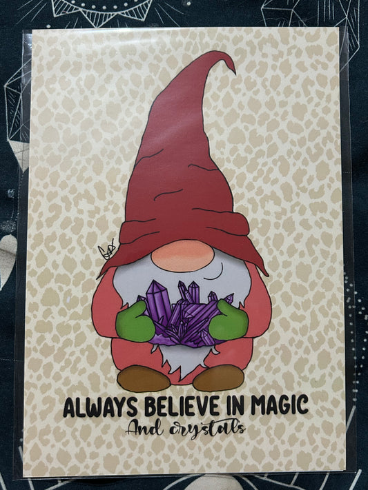 Crystal gonk A5 Print