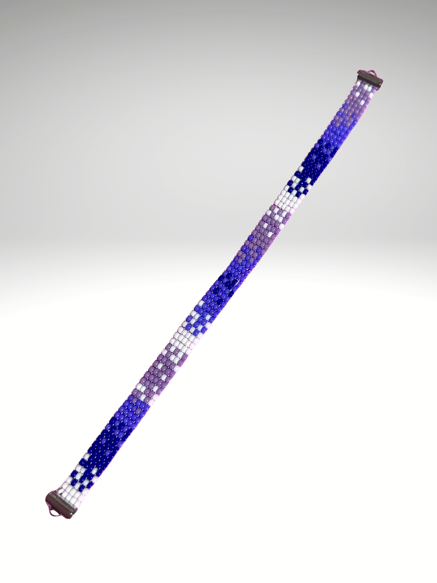 Purple gradient bead loom bracelet