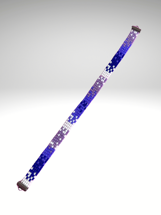 Purple gradient bead loom bracelet